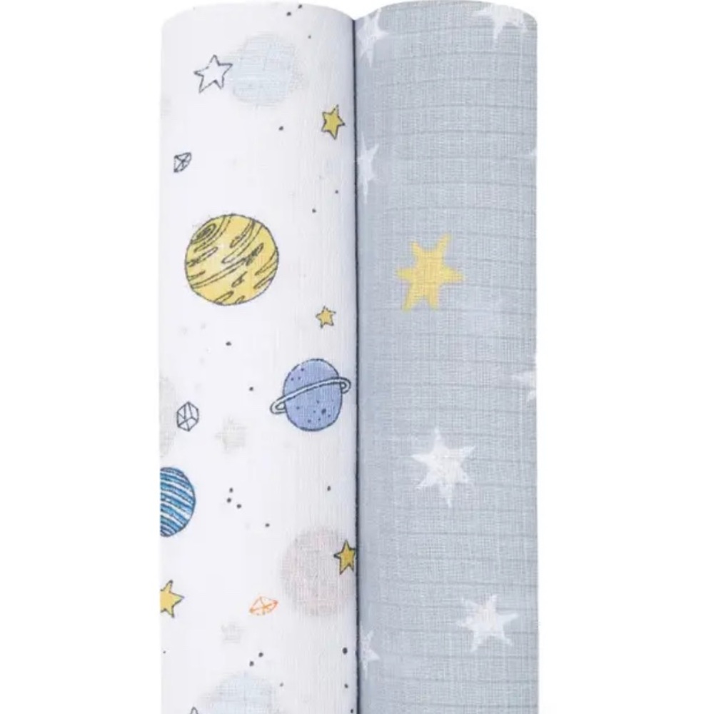 ✨SOLD on another platform 6.26.23 Aden + Anais Swaddles Space Cadet Print NWT - Picture 2 of 7